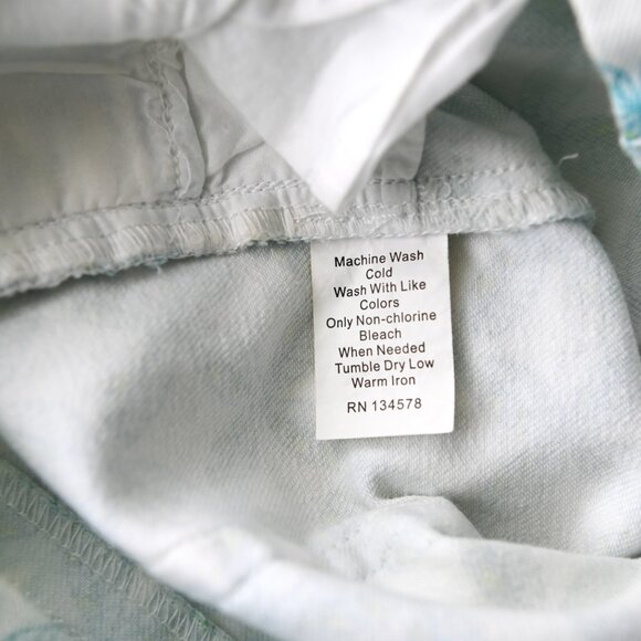 VINEYARD VINES Blue Green White Denim Straight Leg Jeans - Size 4 - Picture 6 of 9